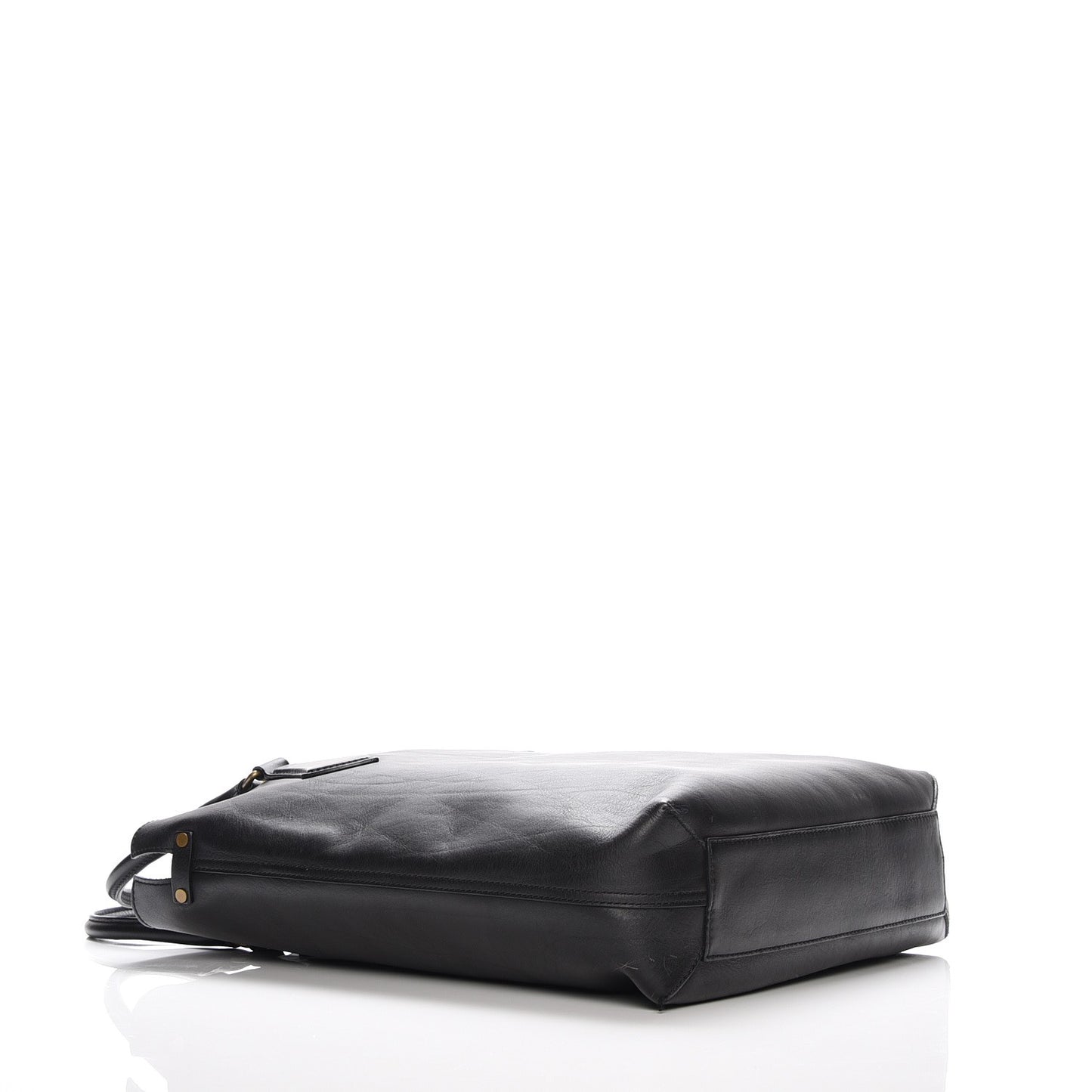 Calfskin Small Mens Tote Black