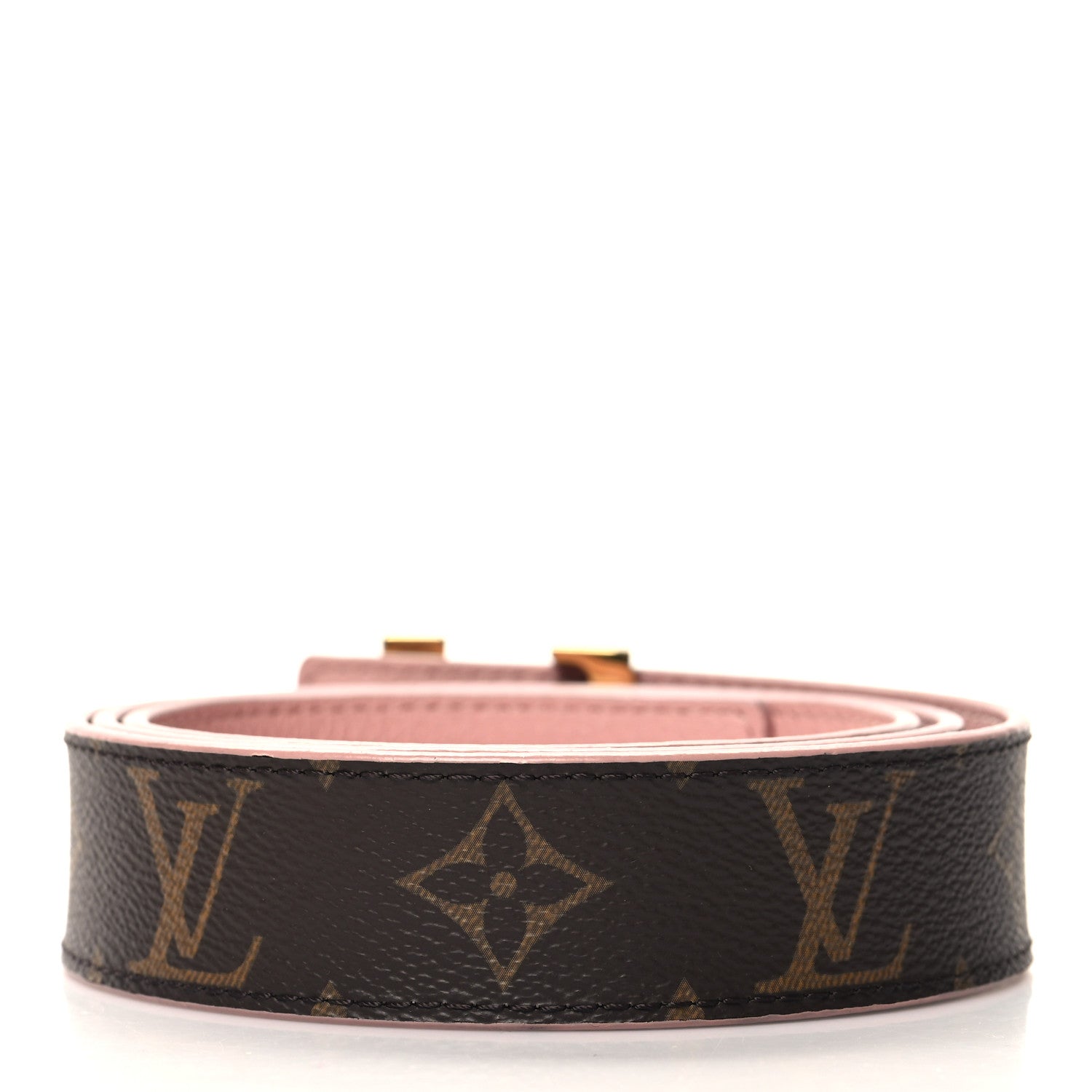 Louis Vuitton Calfskin Monogram 30mm LV Initiales Reversible Belt 90 36 Rose Poudre 2 of 6
