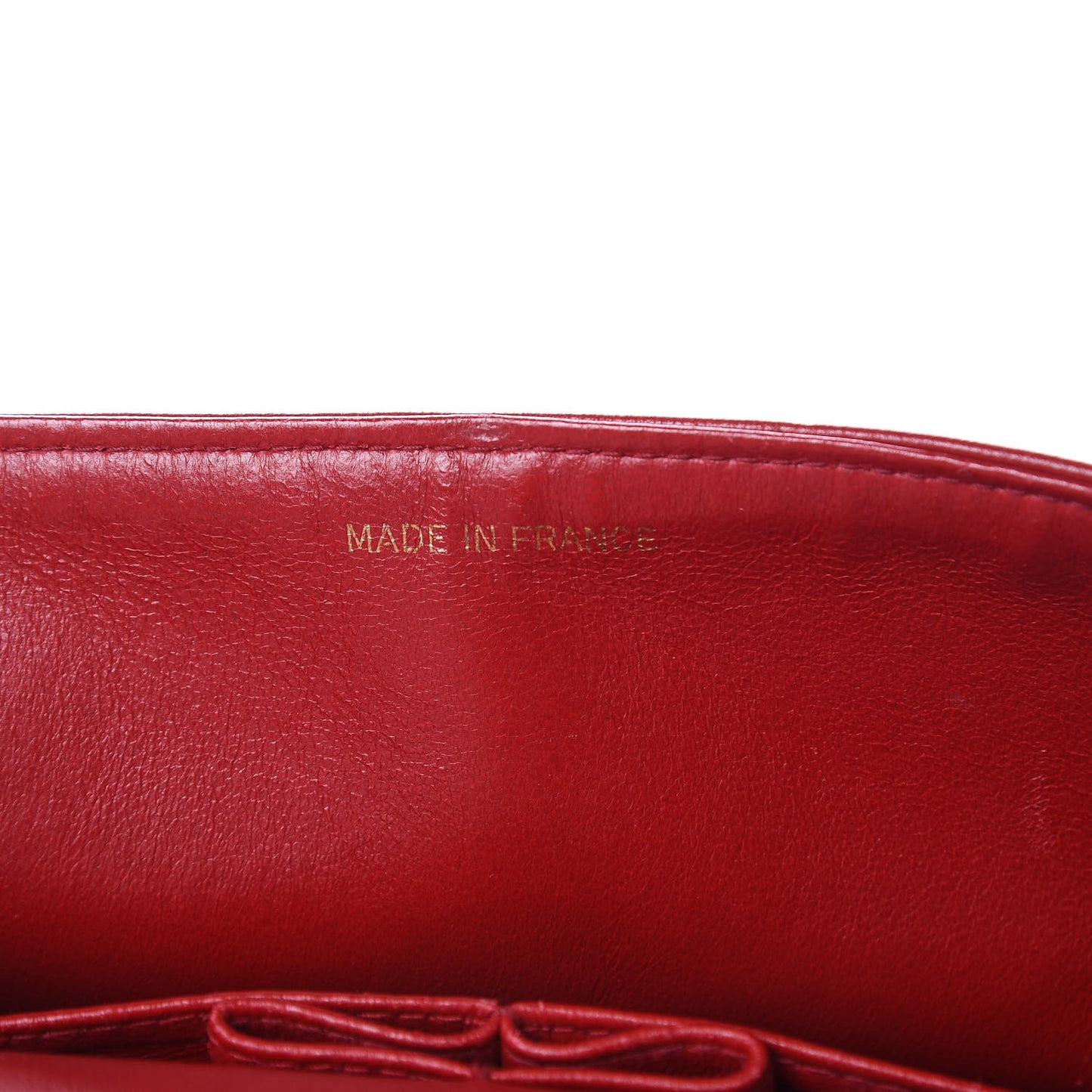 Lambskin Quilted Small Double Flap Red