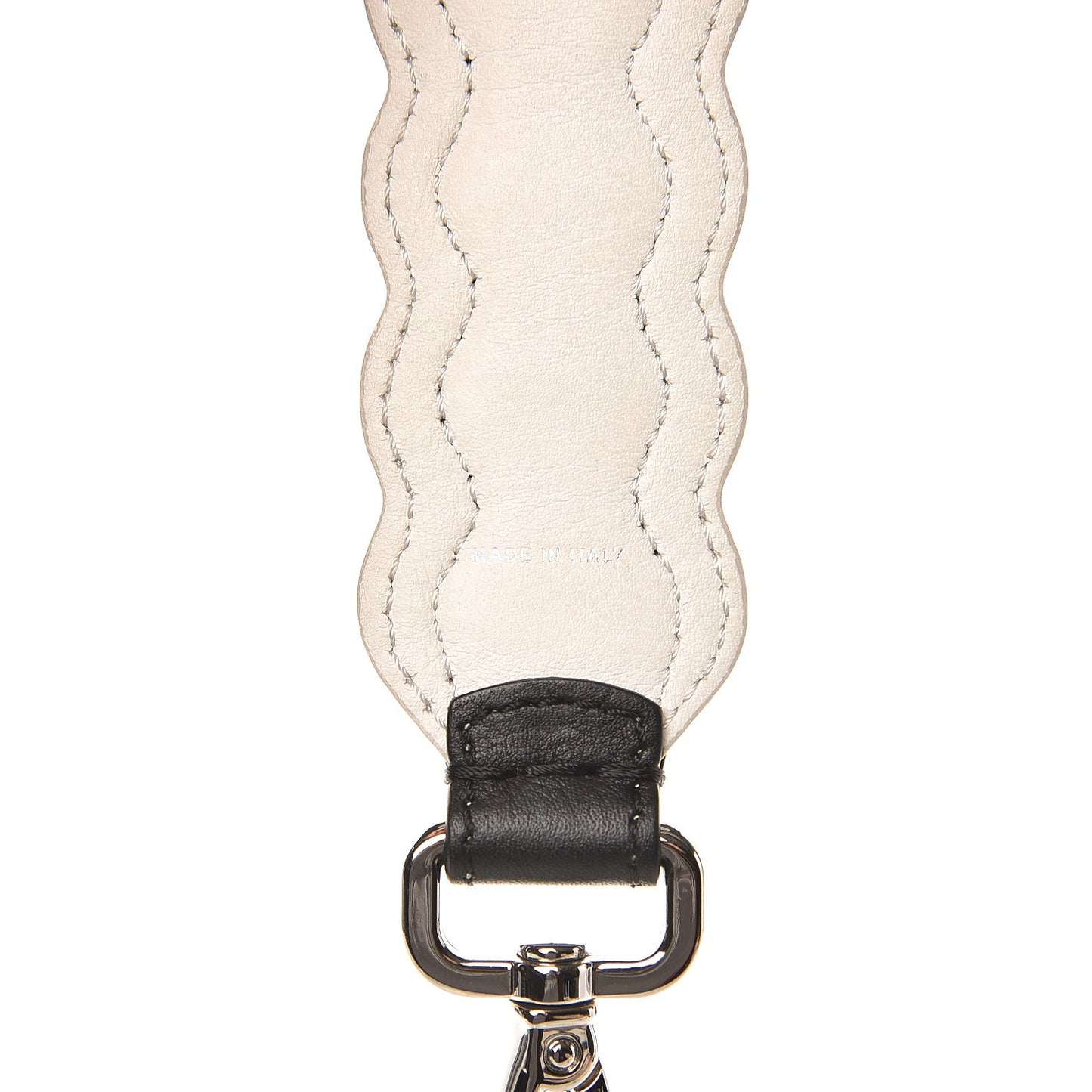 Calfskin Studded Mini Strap You Black Gold Silver