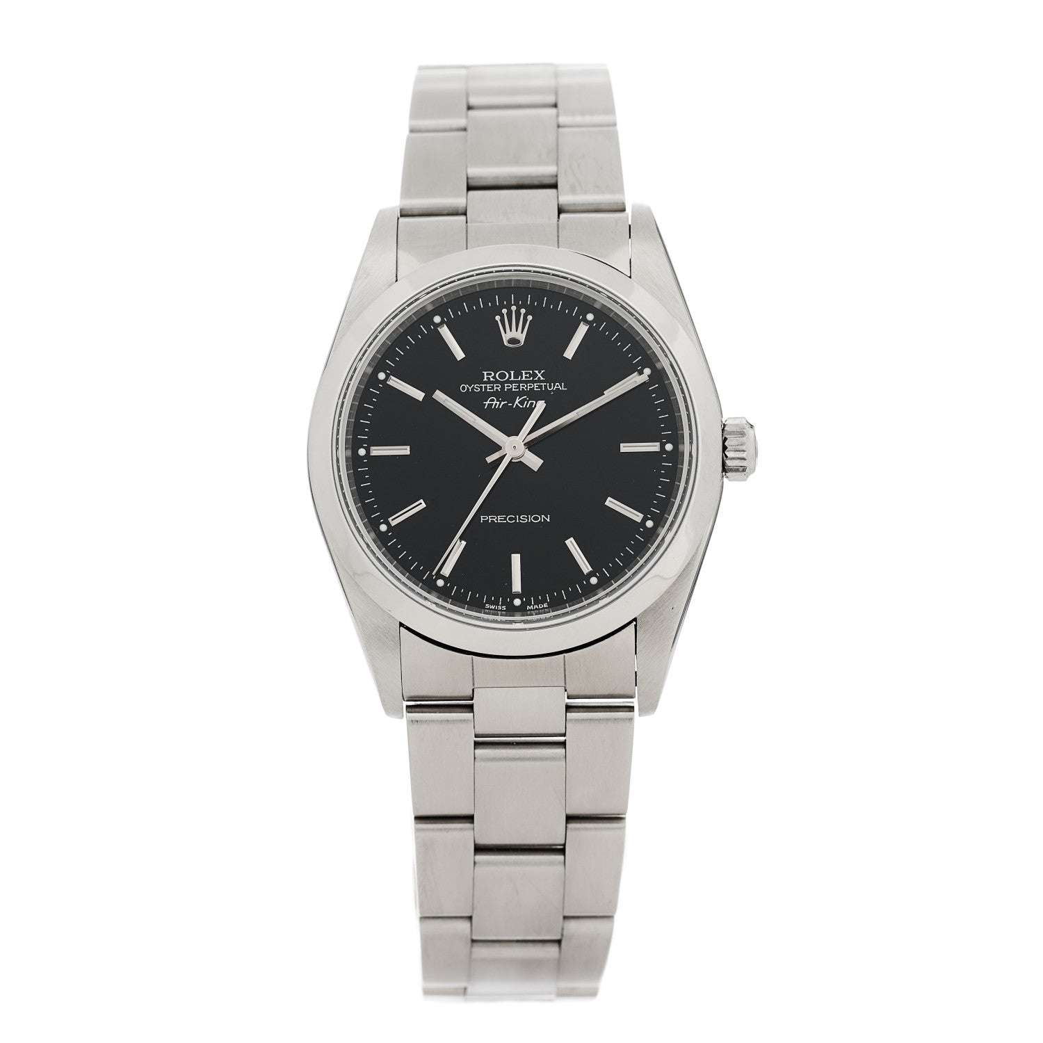 Rolex Stainless Steel 34mm Air-King Oyster Perpetual Precision Watch Black 14000 1 of 4