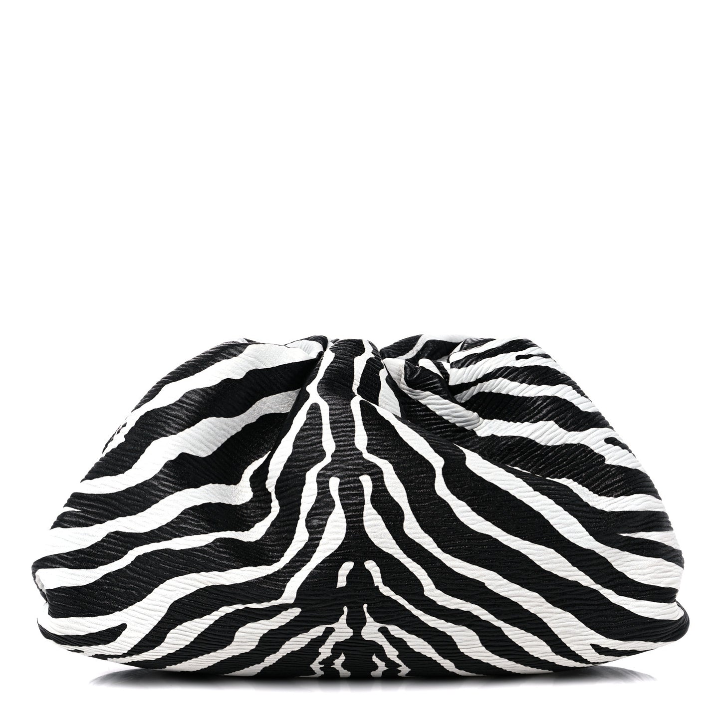 Nappa Zebra Print The Pouch Oversized Clutch White Black