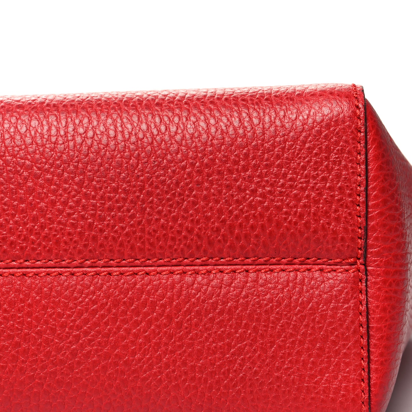 Dollar Calfskin Mini Swing Top Handle Bag Tabasco