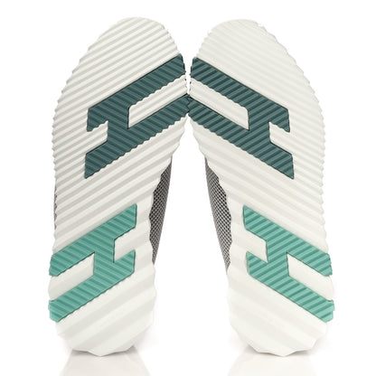 Hermes Air Mesh Suede Goatskin Bouncing Sneakers 37.5 Vert D'Eau 5 of 9