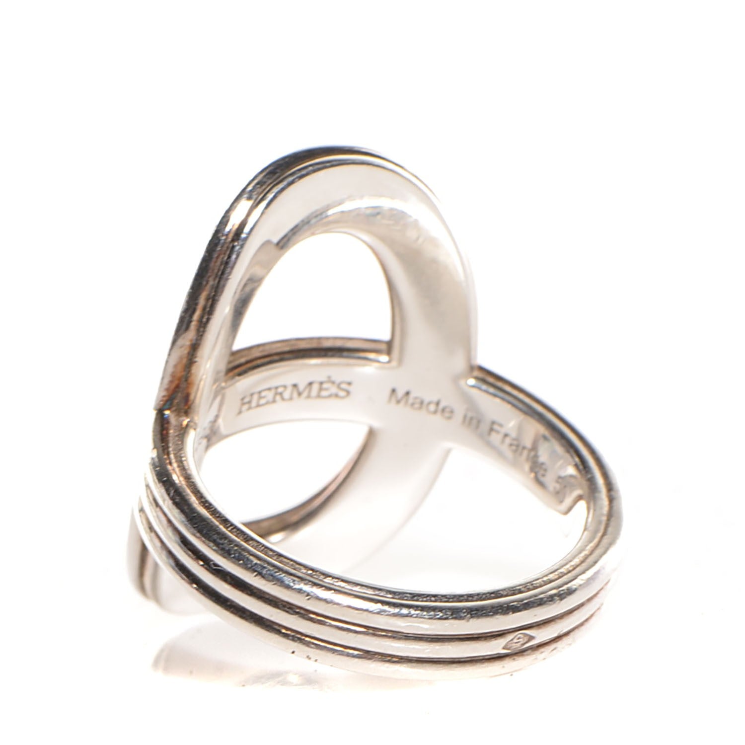 Hermes Sterling Silver Vertical Chaine d'Ancre 24 Ring 50 5.25 3 of 7