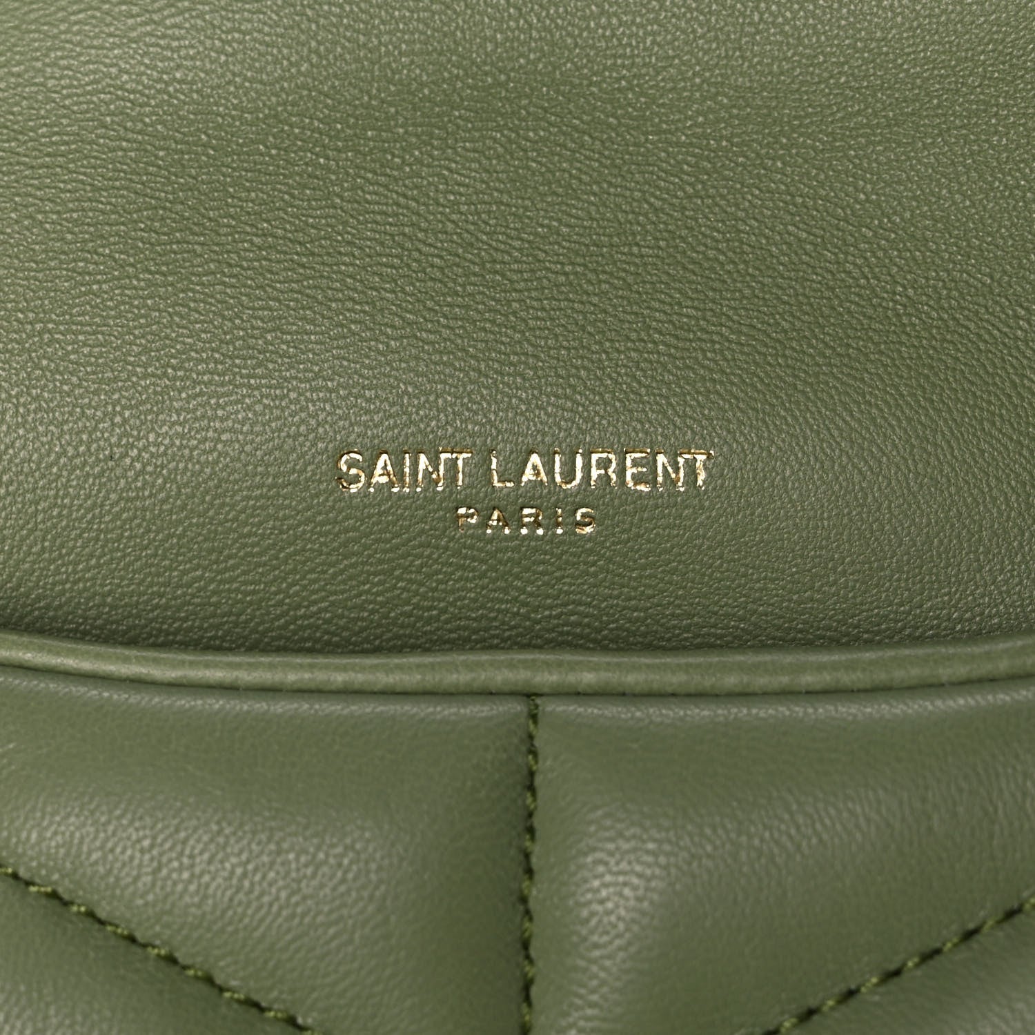 Saint Laurent Lambskin Quilted Toy Loulou Puffer Monogram Chain Satchel Light Pistache 5 of 10