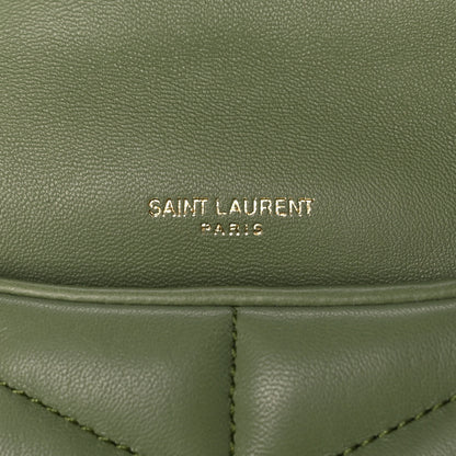 Saint Laurent Lambskin Quilted Toy Loulou Puffer Monogram Chain Satchel Light Pistache 5 of 10