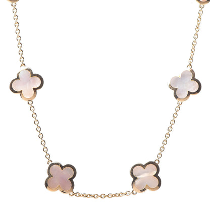 Van Cleef & Arpels 18K Yellow Gold Mother of Pearl 9 Motifs Pure Alhambra Pendant Necklace 1 of 6