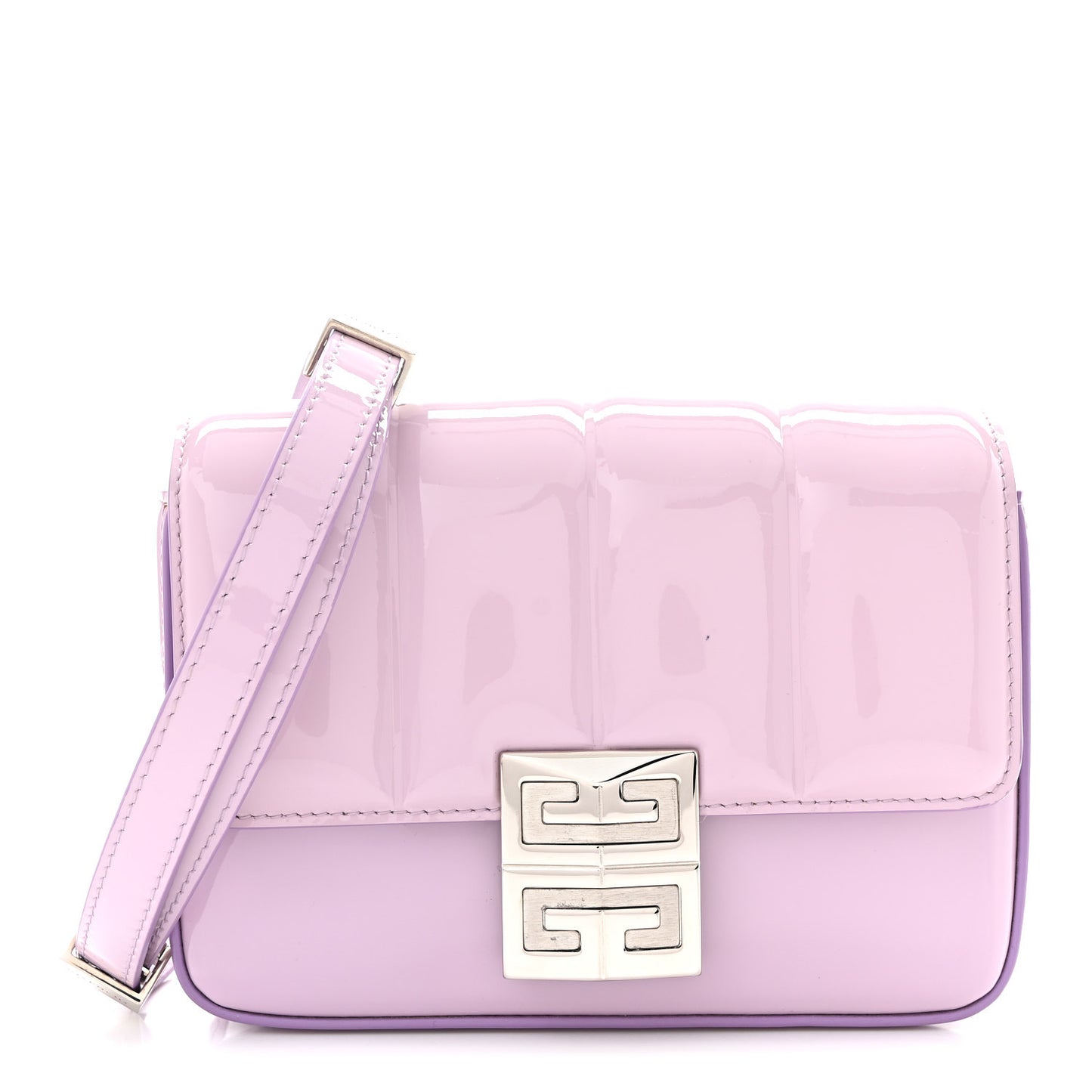 Patent 4G Small Padded Crossbody Bag Lilac