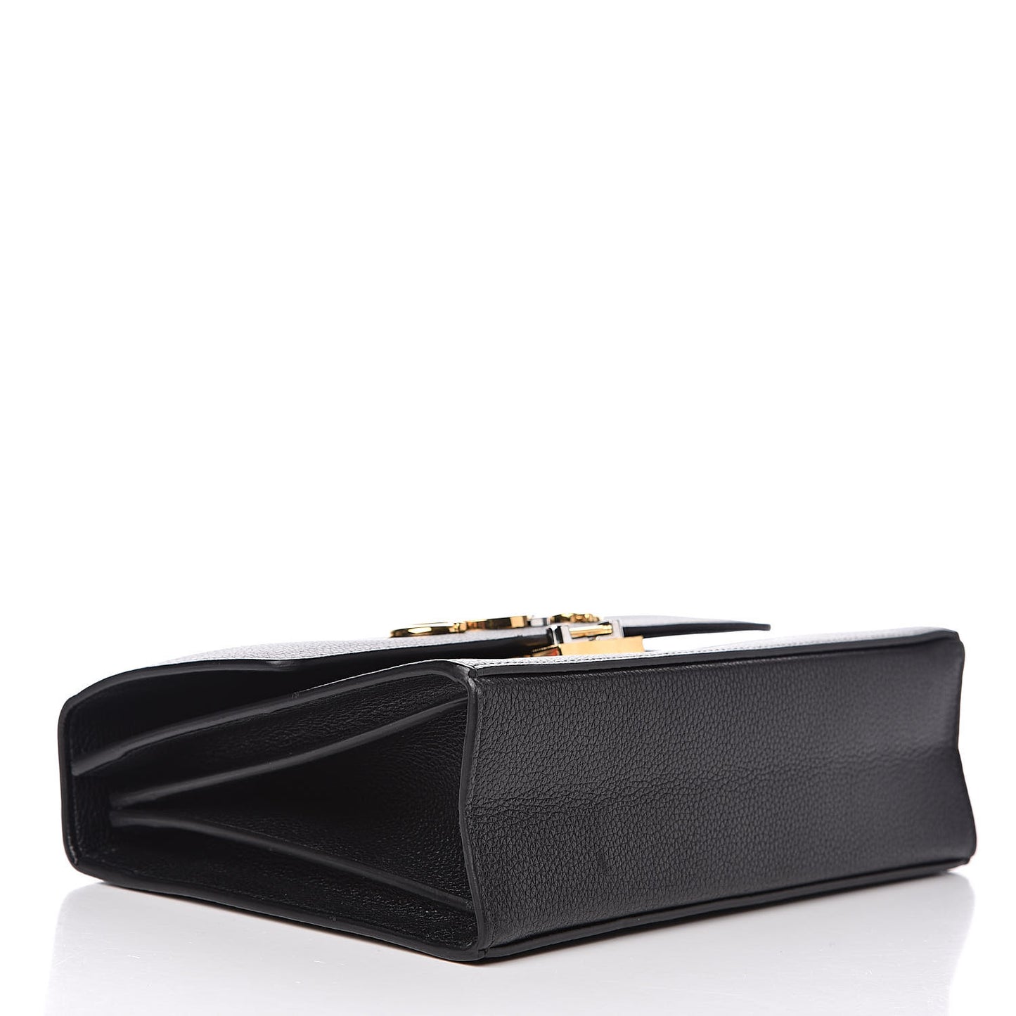 Grainy Calfskin Small Zumi Shoulder Bag Black