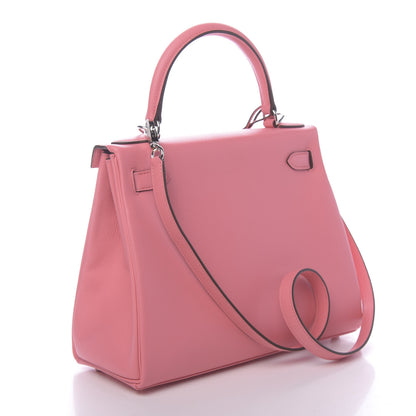 Hermes Evercolor Verso Kelly Retourne 28 Rose D'ete Terre Battue 3 of 42