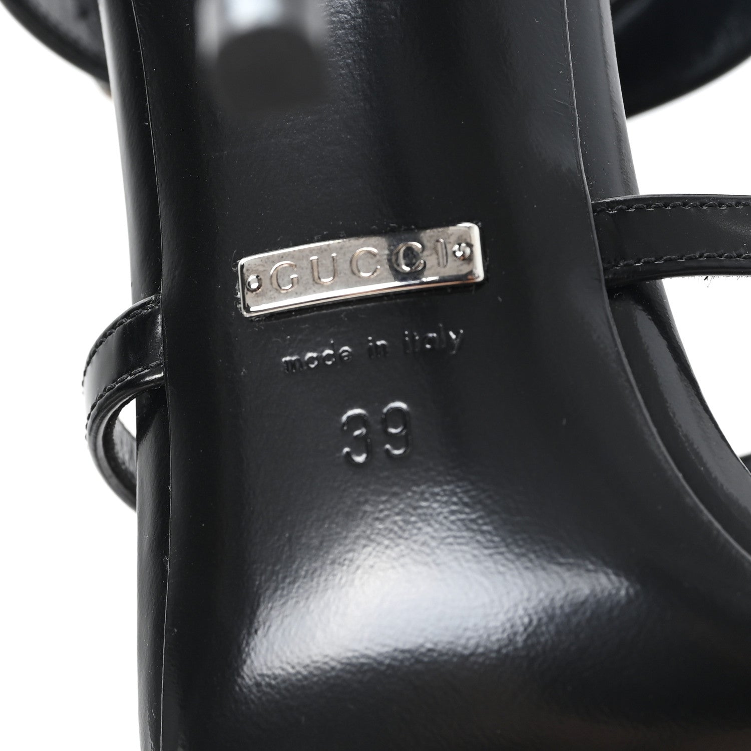 Gucci Nappa Regent Strappy Horsebit Sandals 39 Black 7 of 9