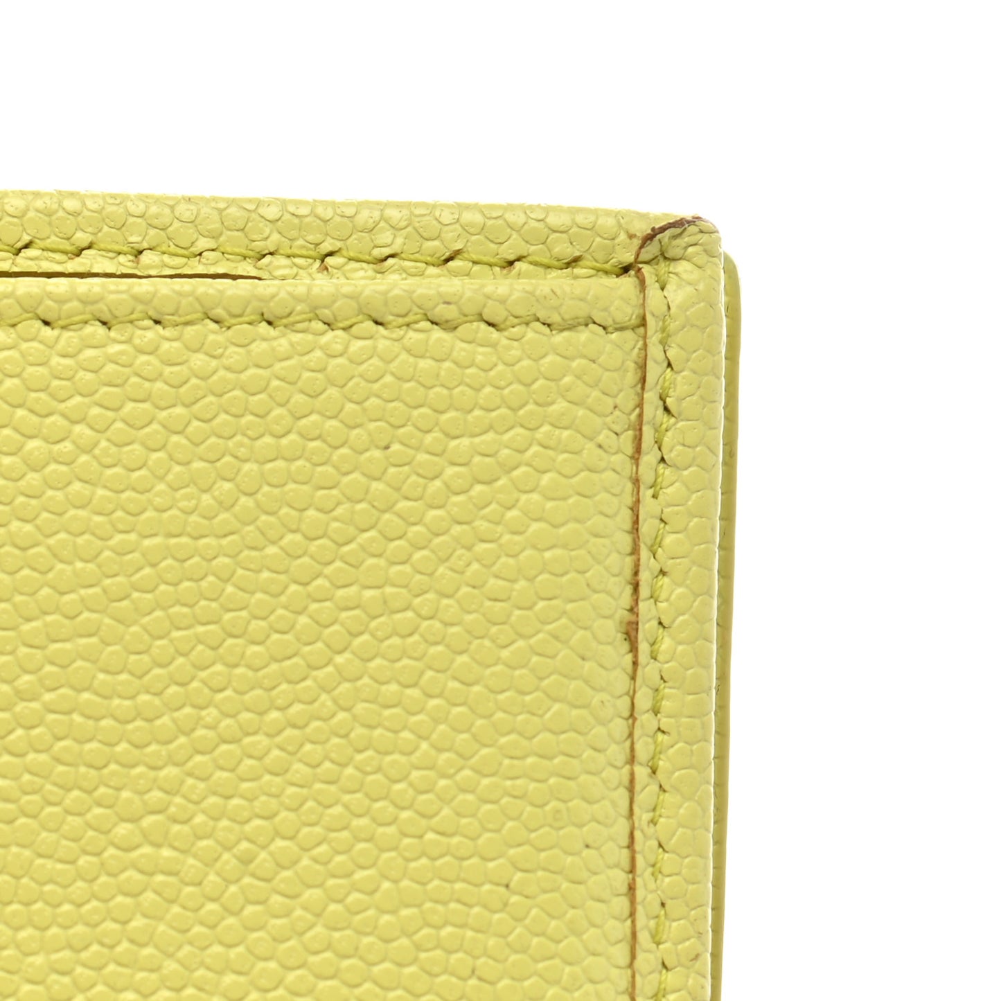 Caviar Tri-Fold Wallet Light Pink Light Green