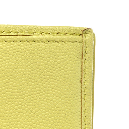 Chanel Caviar Tri-Fold Wallet Light Pink Light Green 10 of 16