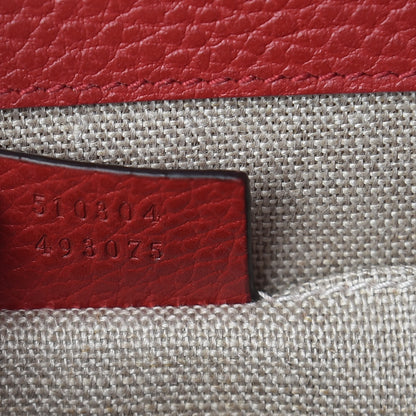 Gucci Dollar Calfskin Small Interlocking G Shoulder Bag Red 7 of 10