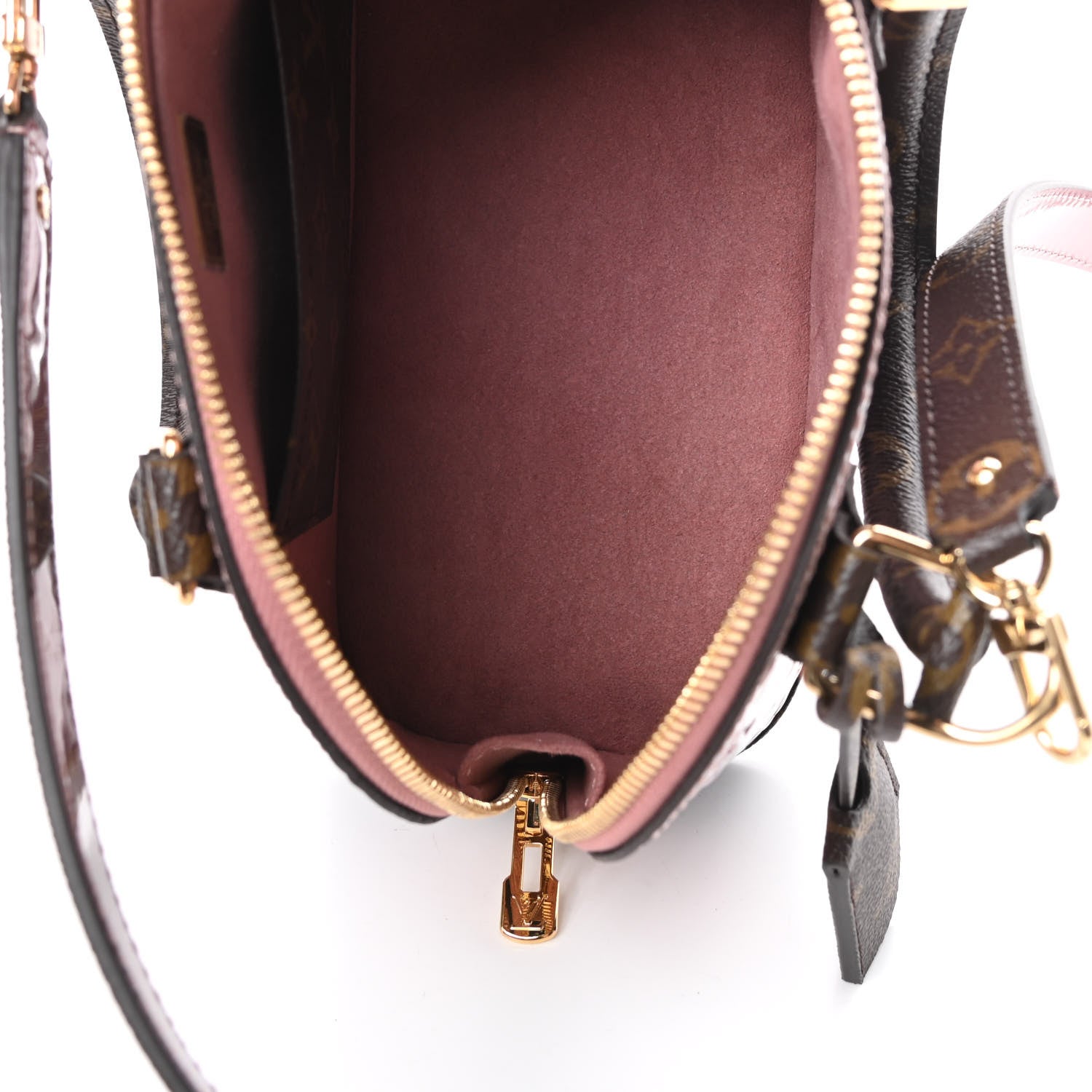 Louis Vuitton Vernis Monogram Alma BB Rose Pale Metallise 5 of 11