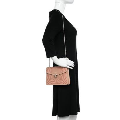 Bulgari Calfskin Laser Cut Small Serpenti Forever Diamond Blast Sunshine Crossbody Bag Beige 2 of 10