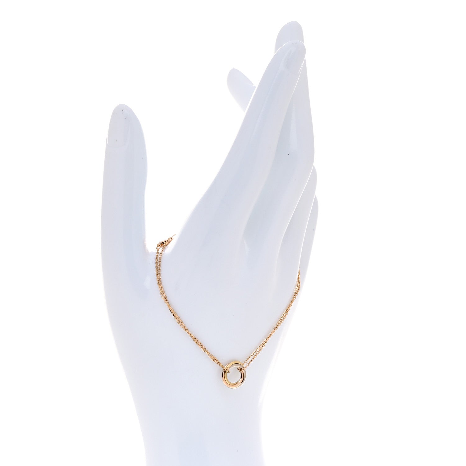 Cartier 18K Pink Yellow White Gold Trinity Bracelet 2 of 5