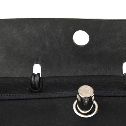 Hermes Toile Officier Vache Calfskin Herbag 39 GM Black 8 of 19