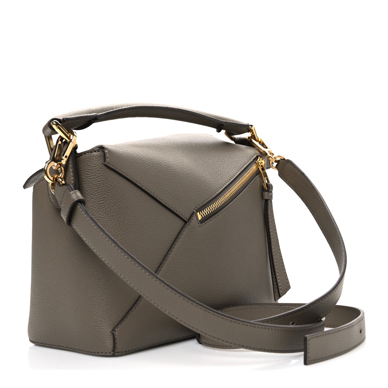 Loewe Soft Grained Small Puzzle Edge Bag Taupe 1833615 – FASHIONPHILE