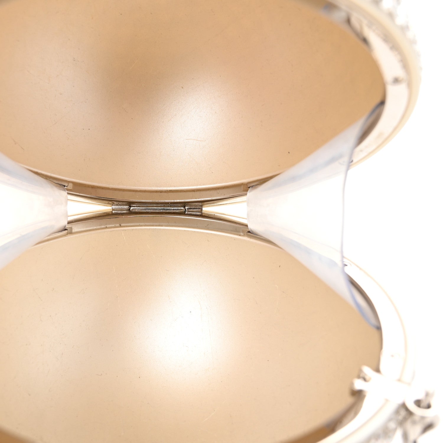 Chanel Plexiglass Strass CC Round Minaudiere Clutch Silver 5 of 10
