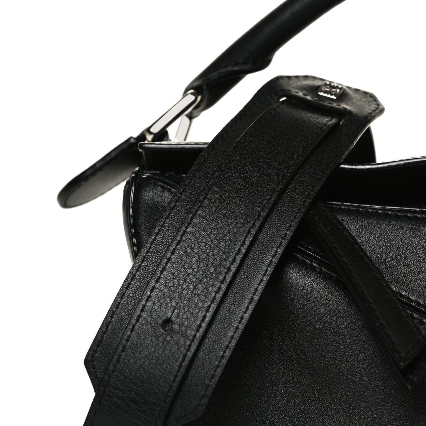 Calfskin Small Puzzle Bag Black