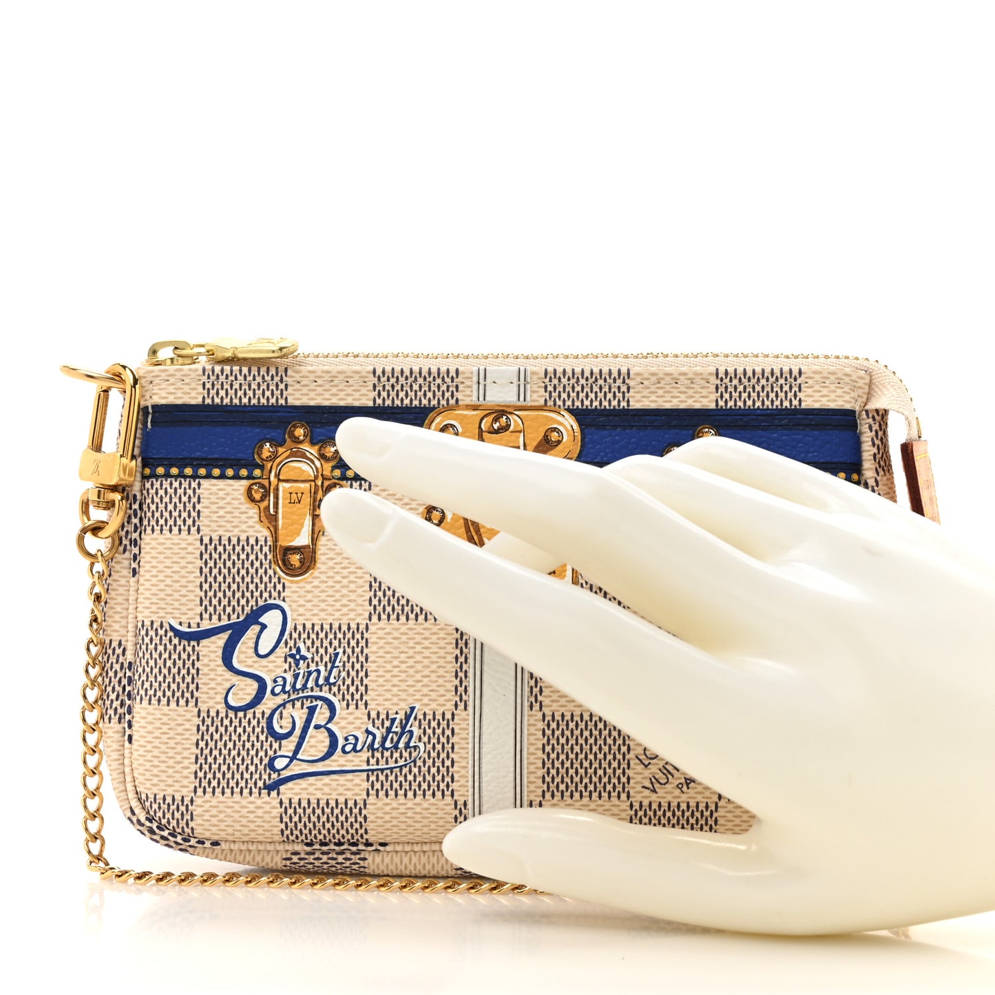 Damier Azur Summer Trunks Saint Barth Mini Pochette Accessories