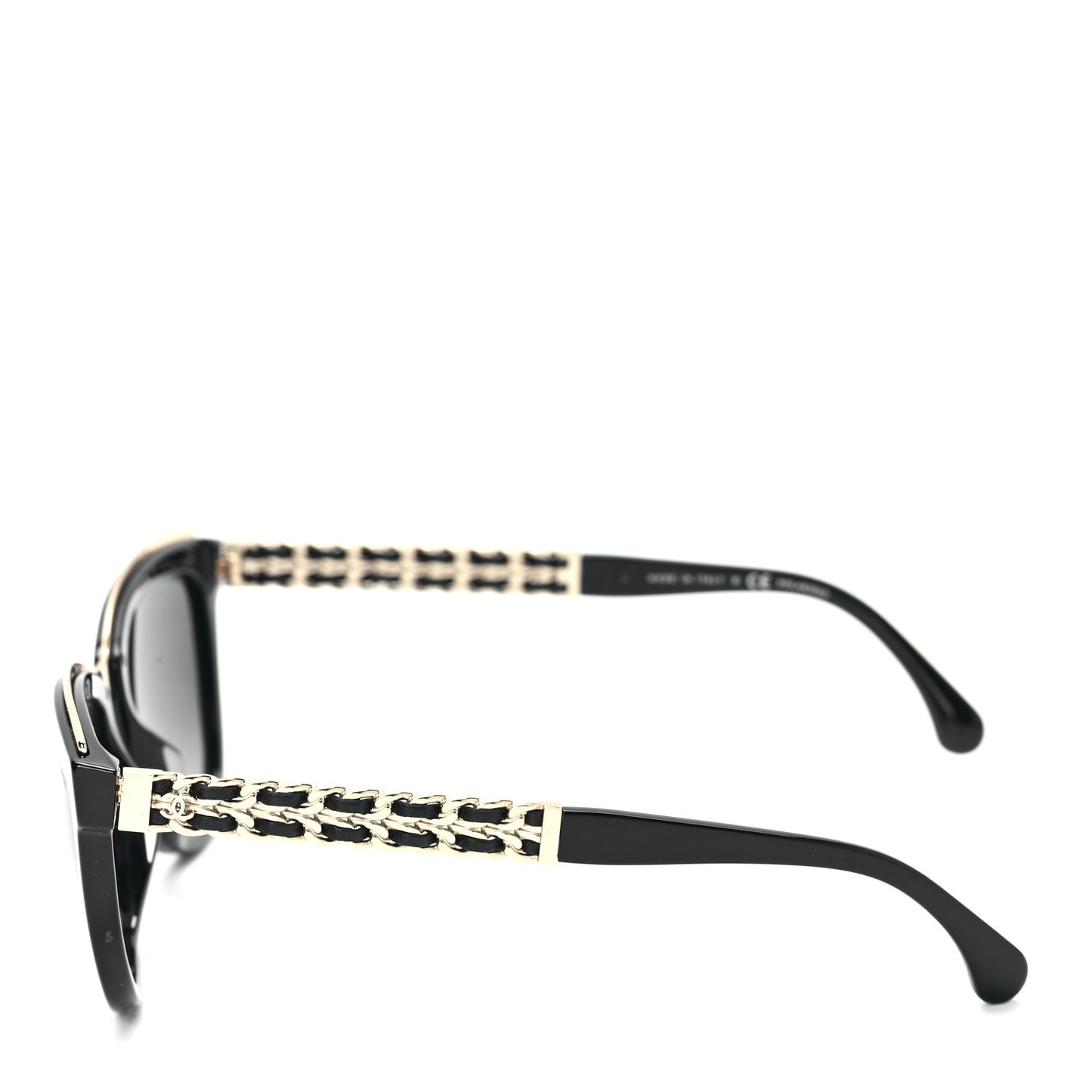 Lambskin Chain Sunglasses 5361-Q Black