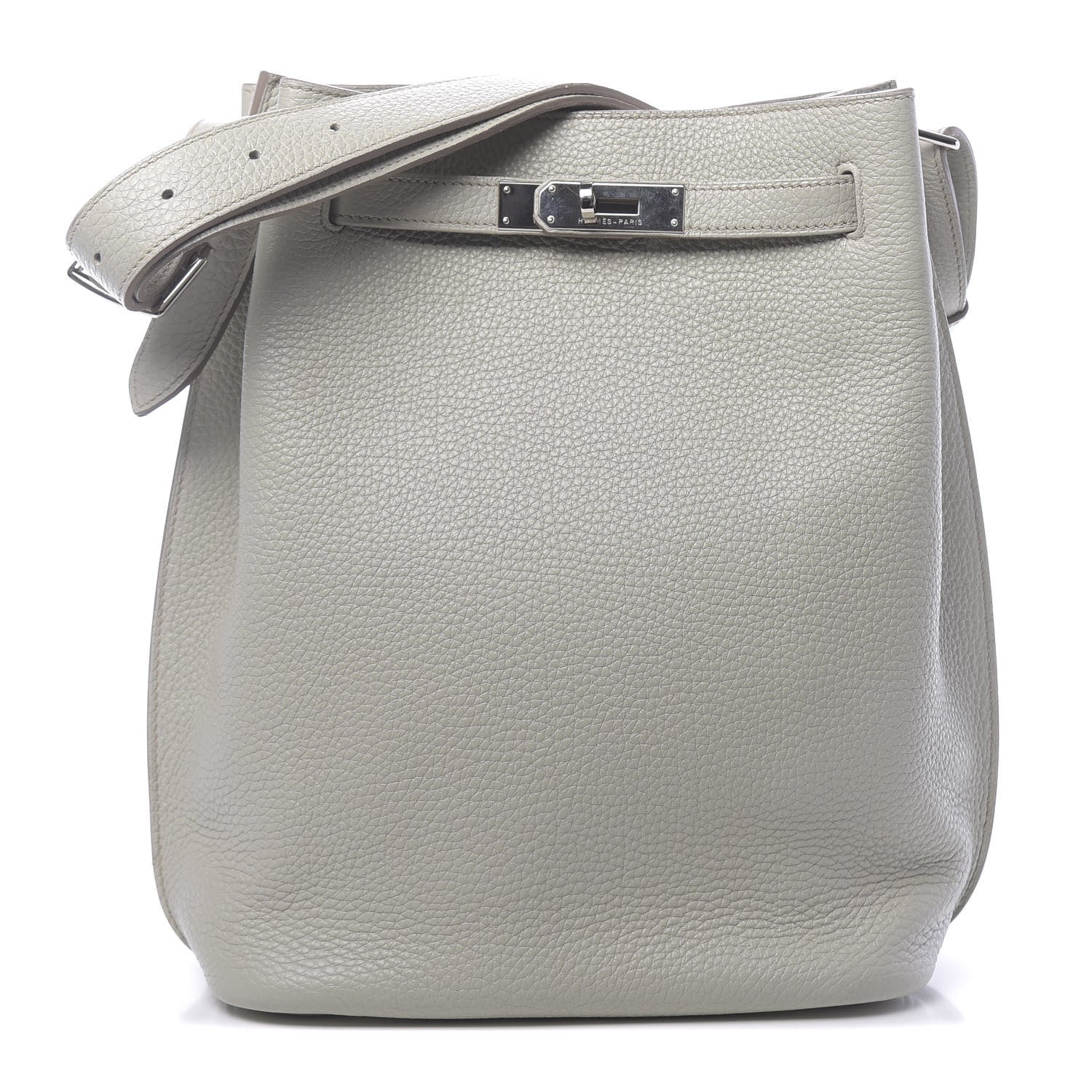 Hermes Taurillon Clemence So Kelly 22 Gris Perle 1 of 10