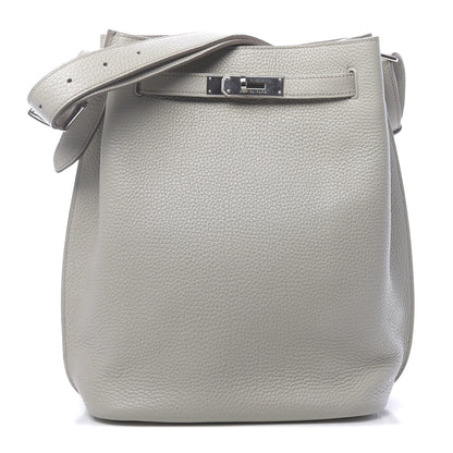 Hermes Taurillon Clemence So Kelly 22 Gris Perle 1 of 10
