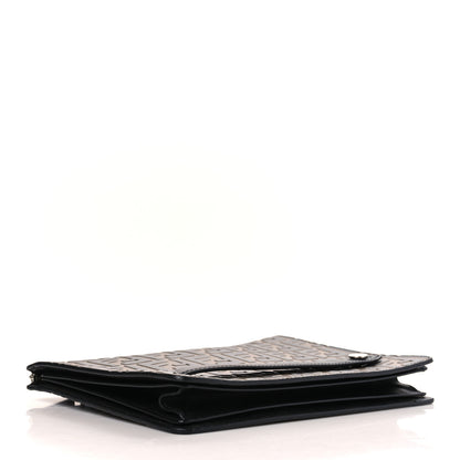 Fendi Vitello Grace F is Fendi Bi-Color FF 1974 Embossed Zip Pouch Maya Black 4 of 9
