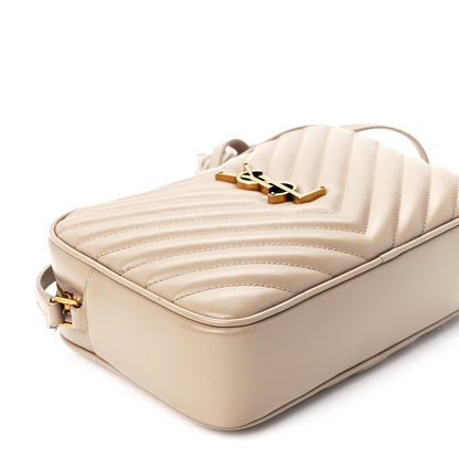 Saint Laurent Calfskin Matelasse Monogram Lou Camera Bag Nude Powder 10 of 11