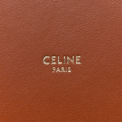 Celine Canvas Smooth Calfskin Logo Bucket 16 Bag Beige Tan 7 of 10