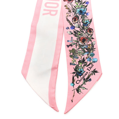 Christian Dior Silk Twill D-Millefiori Mitzah Scarf Pink Multicolor 2 of 3