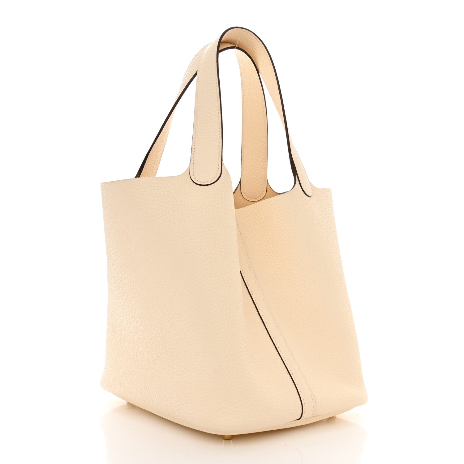 Hermes Taurillon Clemence Picotin Lock 22 MM Nata 3 of 11