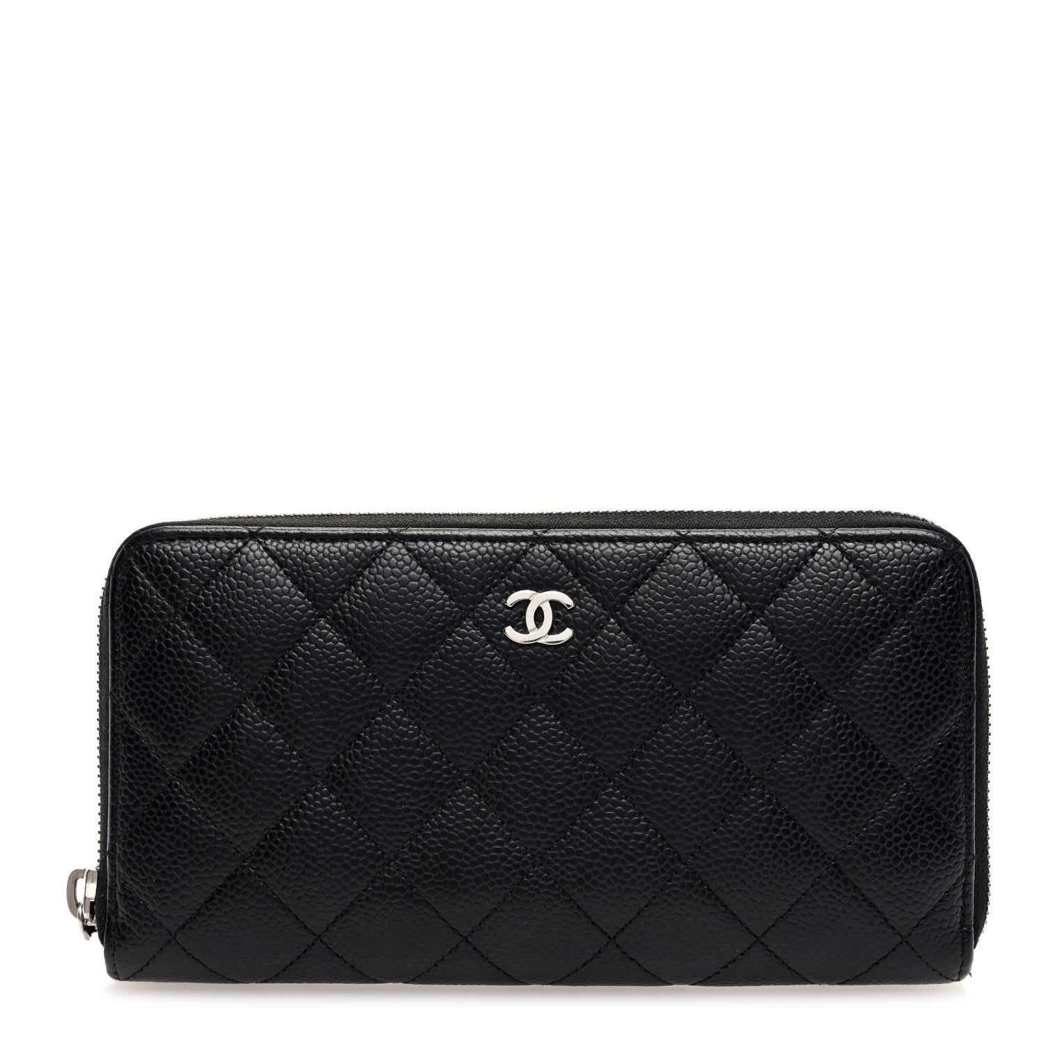 Chanel Caviar Quilted Large Gusset Zip Around Wallet Black 1 of 9