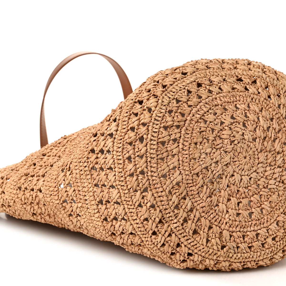 Raffia Calfskin Medium Panier Tote Naturel