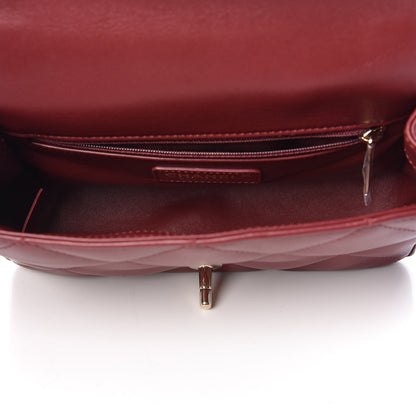 Chanel Lambskin Quilted CC Flap Bag Burgundy 5 of 10