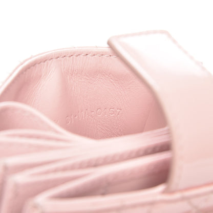 Christian Dior Patent Cannage Lady Dior 5-Gusset Card Holder Pink 8 of 15