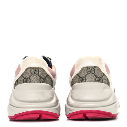 Gucci GG Supreme Monogram Mix Monogram Womens Rhyton Sneakers 36 London Blue Beige Pale Pink 6 of 10