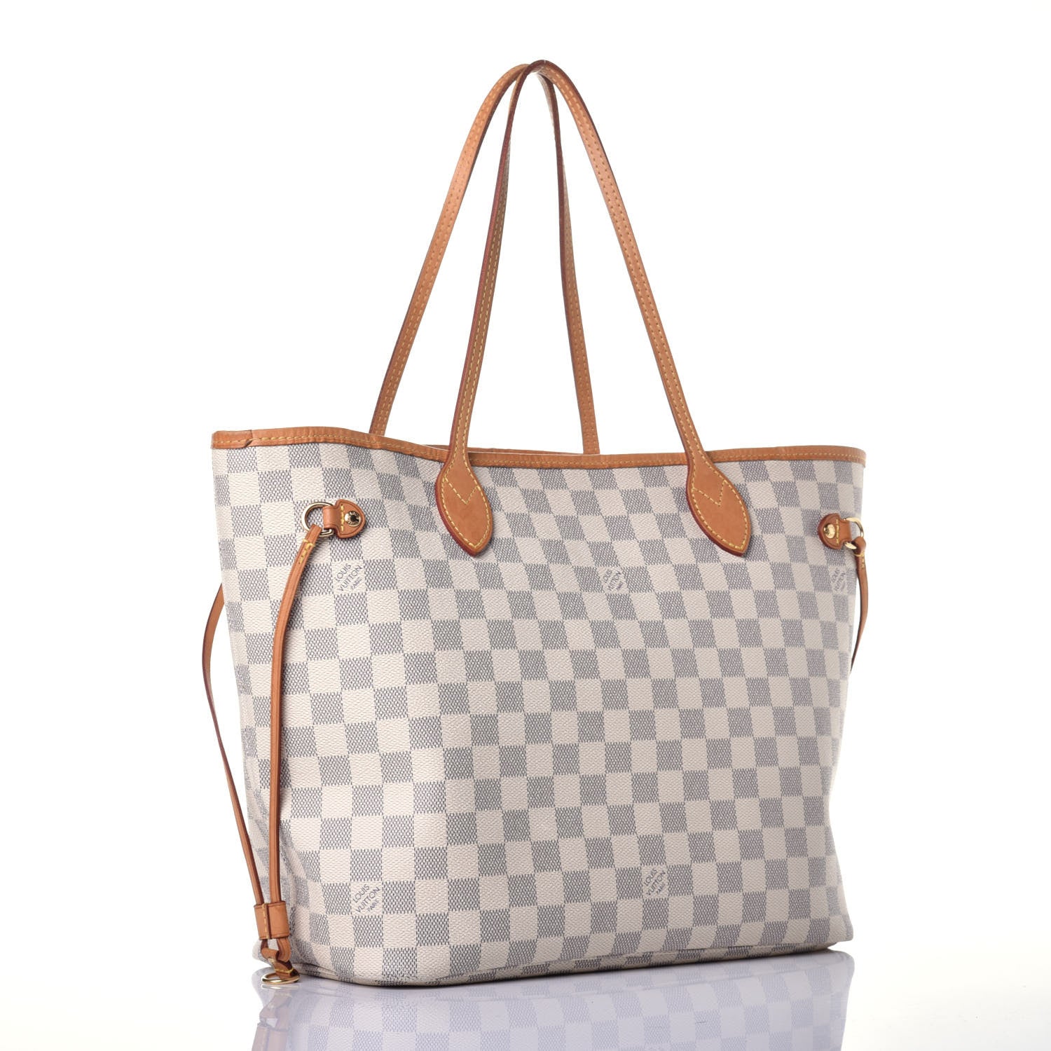 Louis Vuitton Damier Azur Neo Neverfull MM Rose Ballerine 3 of 8