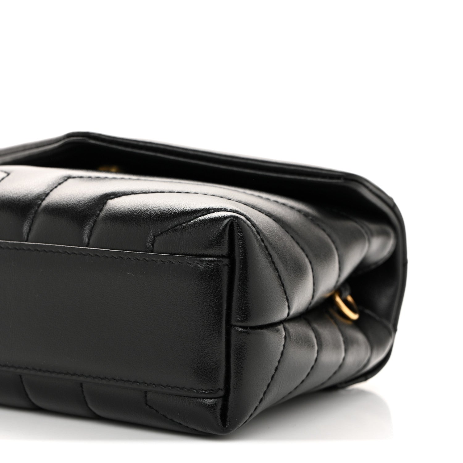 Saint Laurent Calfskin Y Quilted Monogram Toy Loulou Crossbody Bag Black 10 of 11