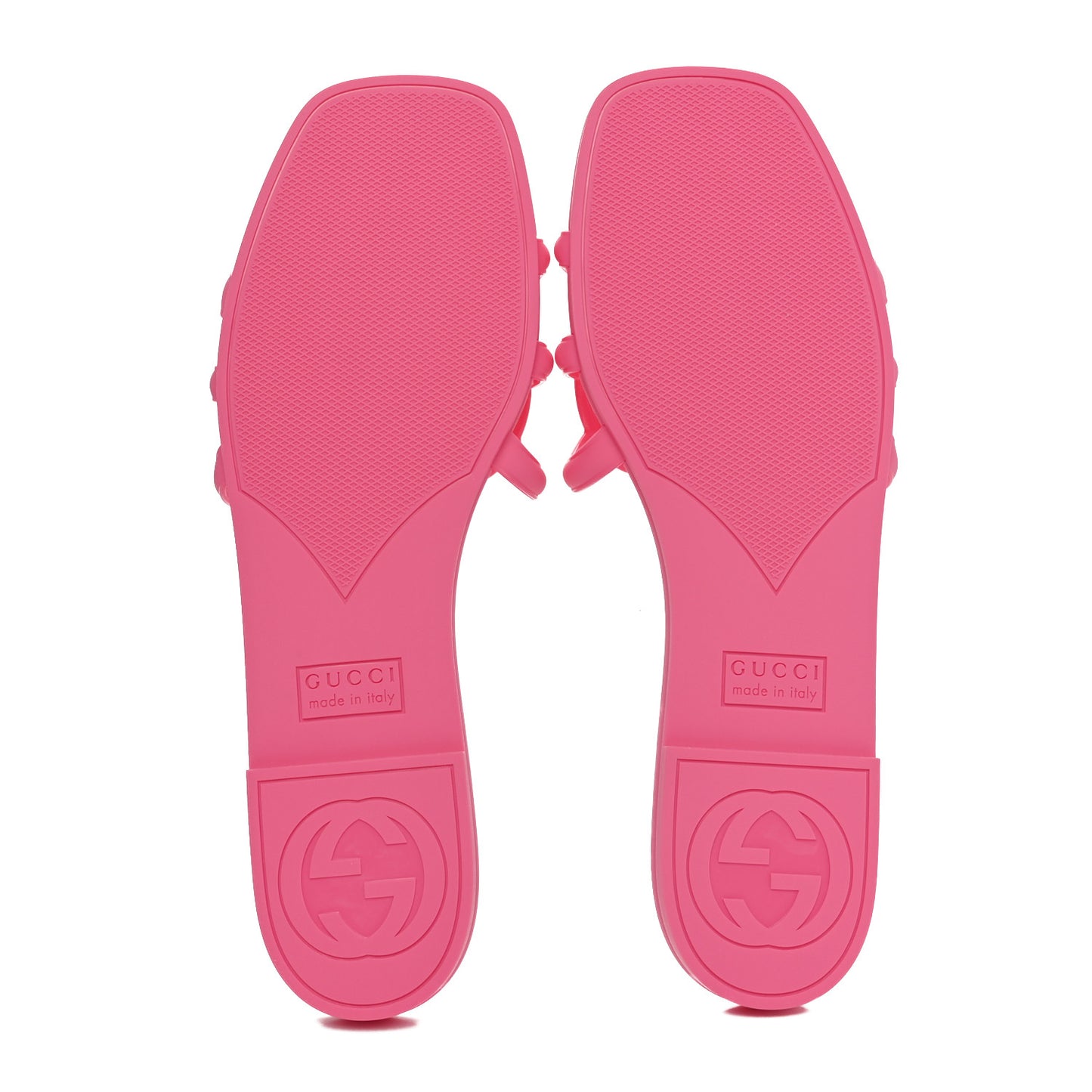 Rubber Interlocking G Womens Slide Sandals 39 Knit Rose