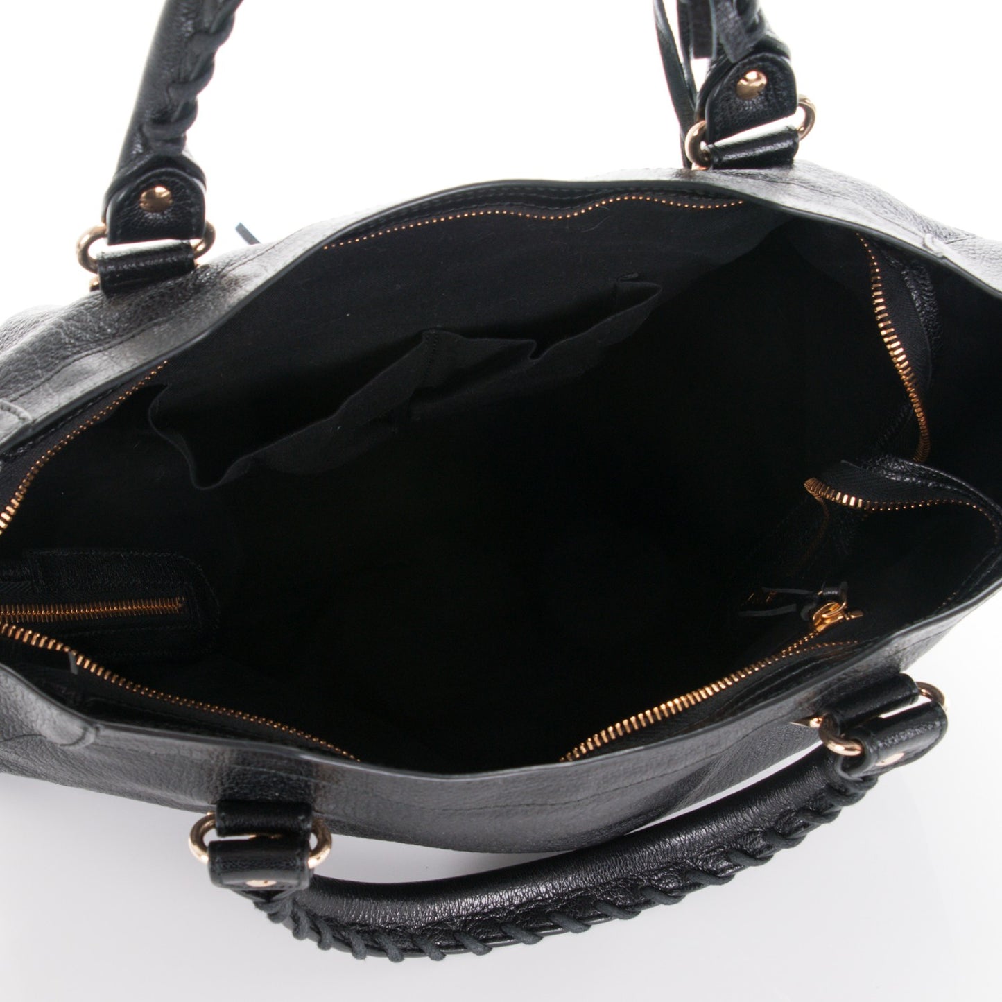 Chevre Gold Metallic Edge Hardware City Black