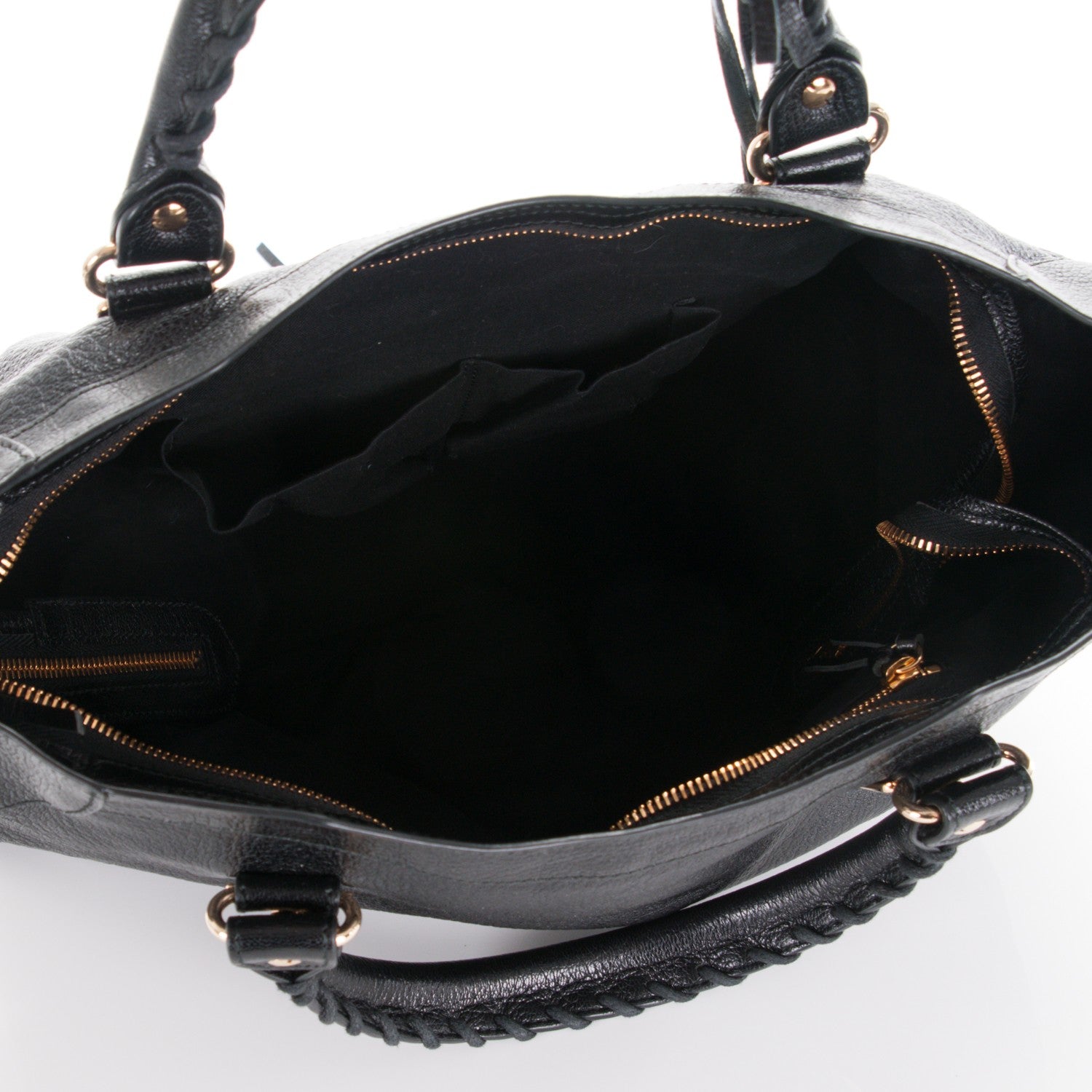Balenciaga Chevre Gold Metallic Edge Hardware City Black 6 of 8