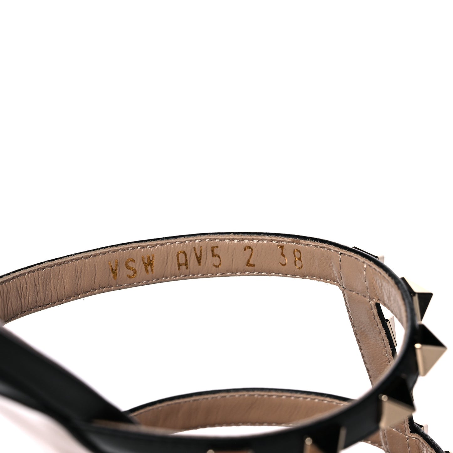 Calfskin Rockstud 50mm Flip Flop Thong Sandals 38 Black