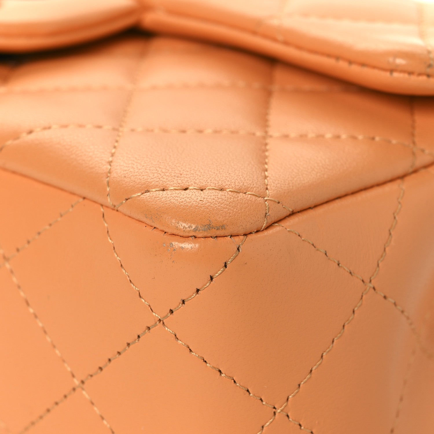 Chanel Lambskin Quilted Mini Rectangular Flap Orange 10 of 14