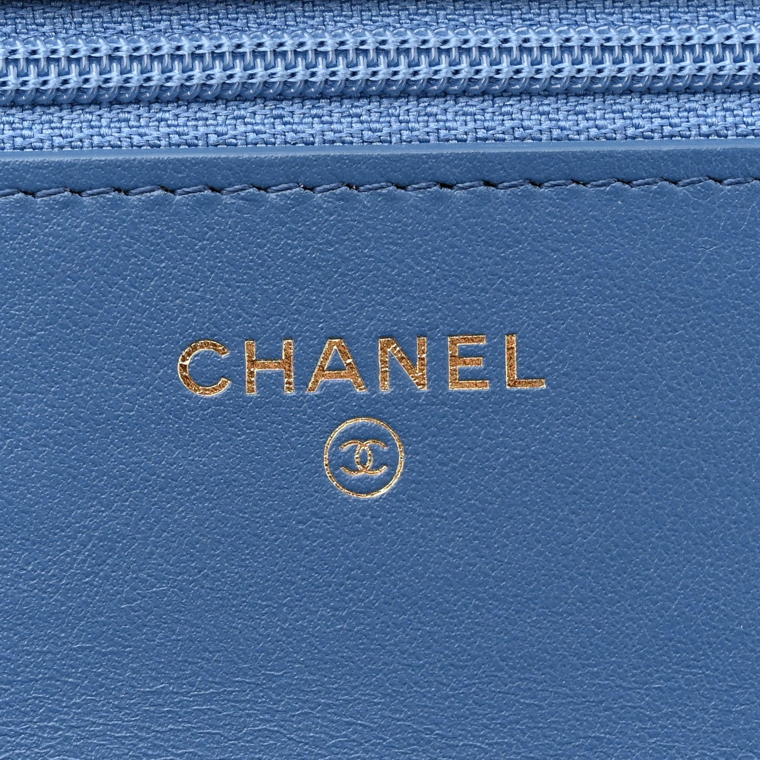 Chanel Denim Quilted Chanel 19 Wallet On Chain WOC Blue 6 of 10