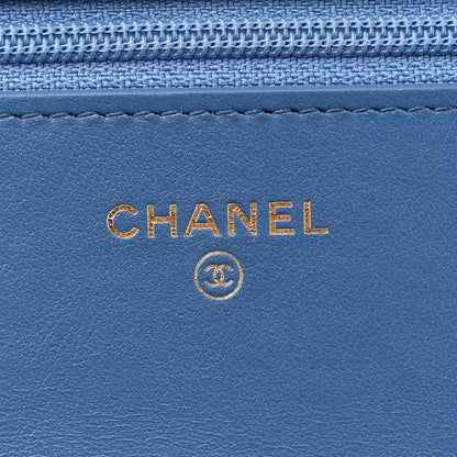 Chanel Denim Quilted Chanel 19 Wallet On Chain WOC Blue 6 of 10