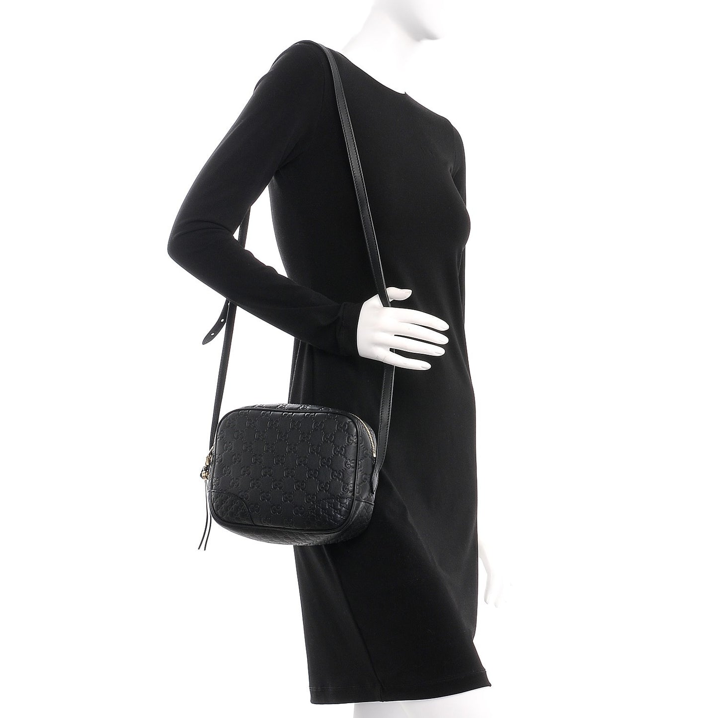 Guccissima Mini Bree Messenger Bag Black